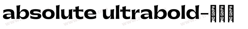 absolute ultrabold字体转换